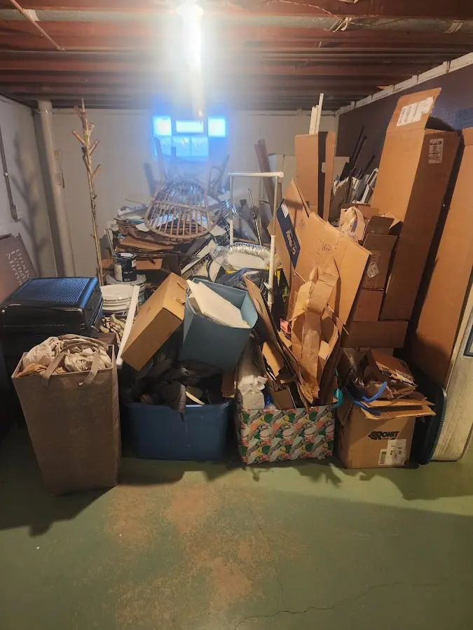 Roll-off dumpster container at job site for 20 Yard Dumpster Rental in Plover